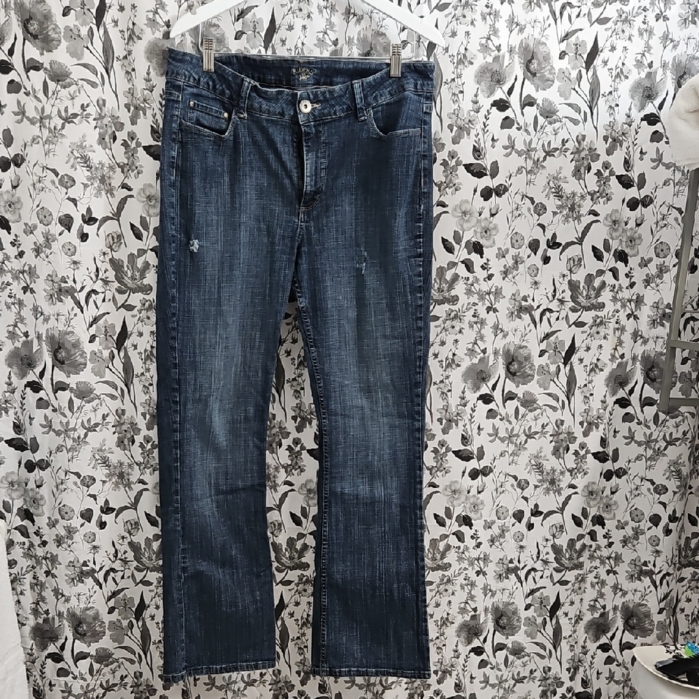 Lee RidersDark Blue Straight Leg Jeans In Size 16